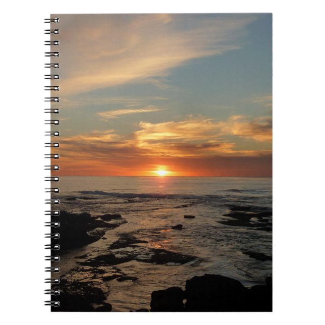 San Diego Sunset II California Seascape Notizblock (Vorderseite)