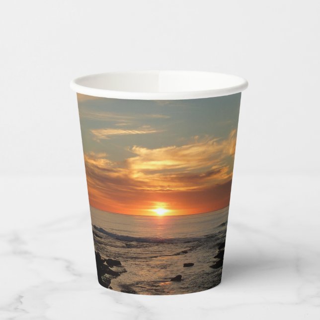 San Diego Sunset II California Seascape Pappbecher (Links)