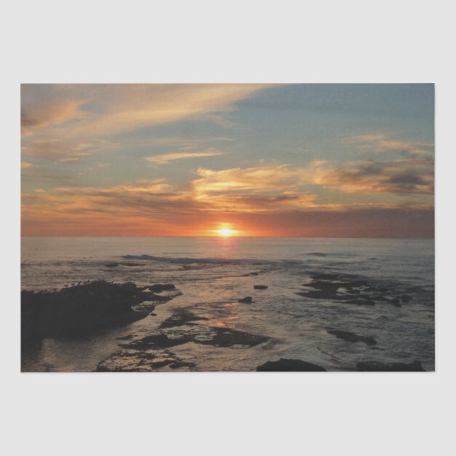 San Diego Sunset II California Seascape Seidenpapier (Vorderseite)
