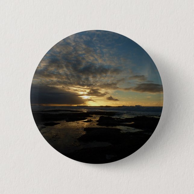 San Diego Sunset III Atemberaubendes Kalifornien L Button (Vorderseite)
