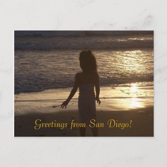 San Diego Sunset Postkarte (Vorderseite)