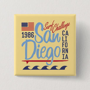 San Diego Surf Challenge 1986 Button