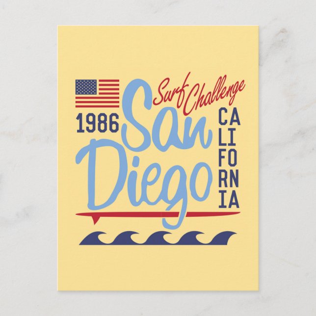 San Diego Surf Challenge 1986 Postkarte (Vorderseite)