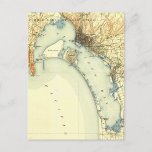 San Diego Vintage-Karte Postkarte