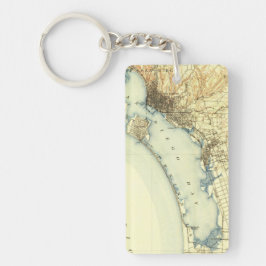 San Diego Vintage Karte Schlüsselanhänger