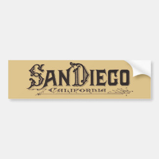 San Diego Vintage Schriface Autoaufkleber