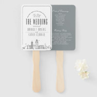San Diego Wedding | Hochzeitsprogramm Hand Fan