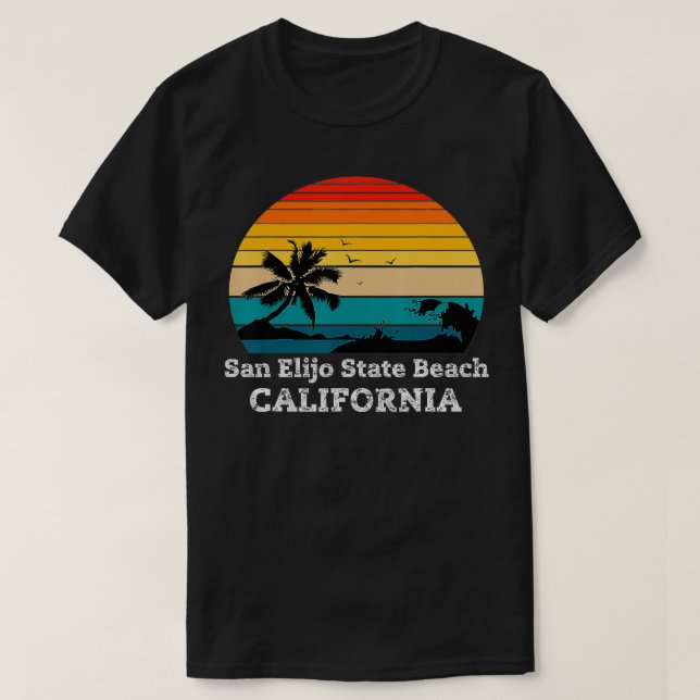 San Elijo Staat Beach Kalifornien T-Shirt (Design vorne)