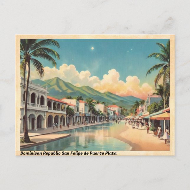 San Felipe de Puerto Plata Vintag Postkarte (Vorderseite)