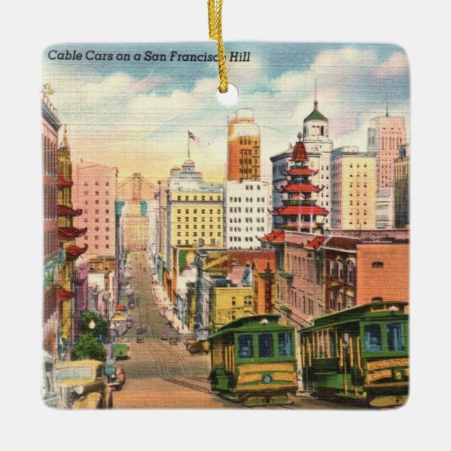 San Fran Cable Cars Keramikornament (Vorderseite)