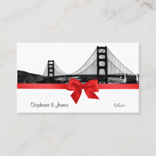 San Fran Skyline Etched BW Rote Platzkarten #2