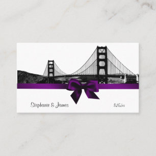 San Fran Skyline Etted BW Purple Place Cartes #2