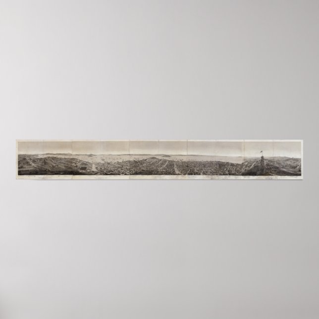 San Francisco, 1862 vom russischen Hügel Poster (Vorne)