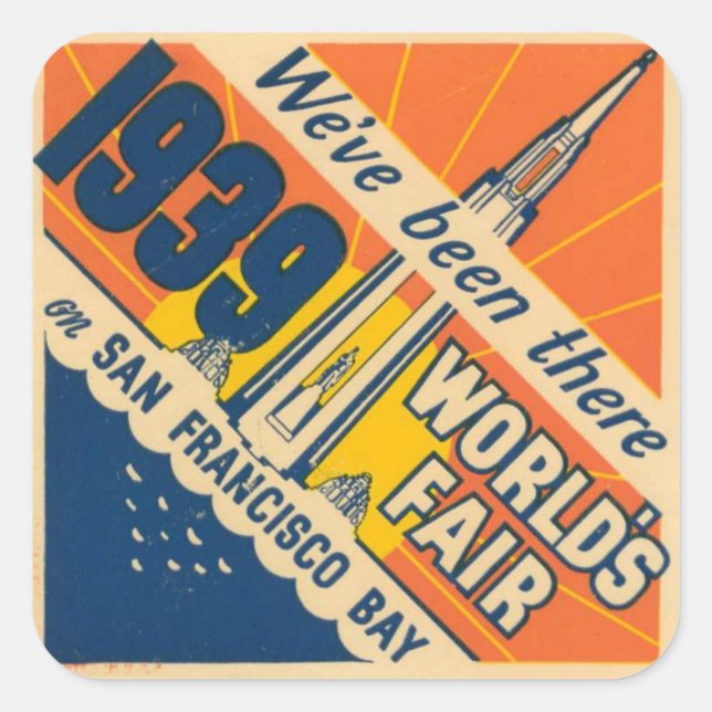 San Francisco 1939 World's Fair Sticker (Vorderseite)