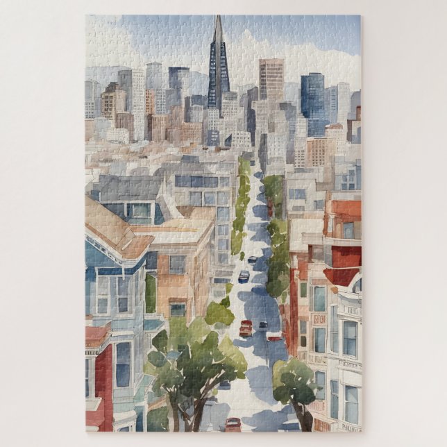 San Francisco Aquarell (Vertikal)