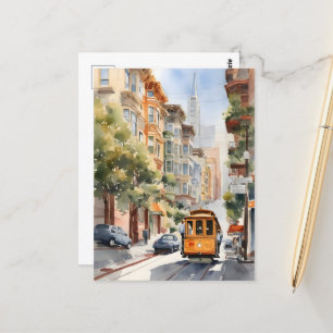San Francisco Aquarell Postkarte