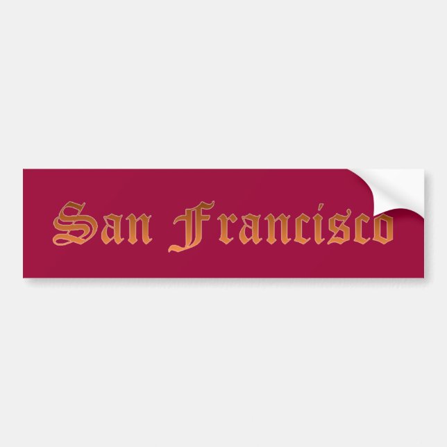 San Francisco Autoaufkleber (Vorne)