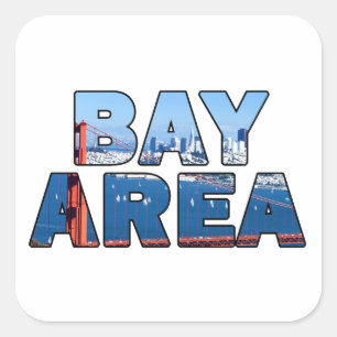 San Francisco Bay Area Quadratischer Aufkleber