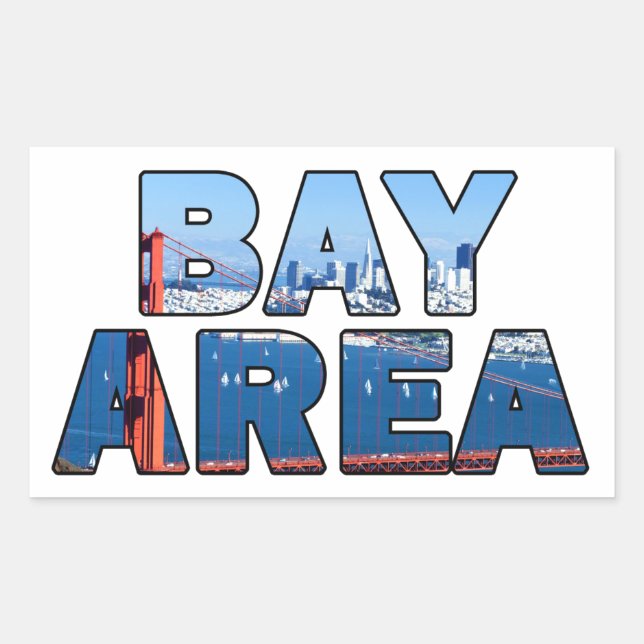 San Francisco Bay Area Rechteckiger Aufkleber (Vorderseite)