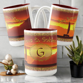 San Francisco Bay Brews & Golden Views 1124 Zweifarbige Tasse