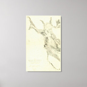 San Francisco Bay, das San- Andreasriß zeigt Leinwanddruck