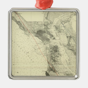 San Francisco Bay, das San- Andreasriß zeigt Ornament Aus Metall