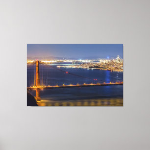 San Francisco Bay in der Nacht Leinwanddruck