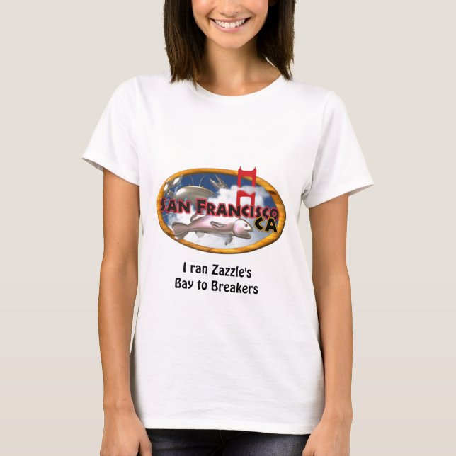 San Francisco Bay mit personalisierten Wörtern T-Shirt (Vorderseite)