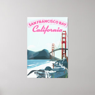 San Francisco Bay Reiseplakat Leinwanddruck