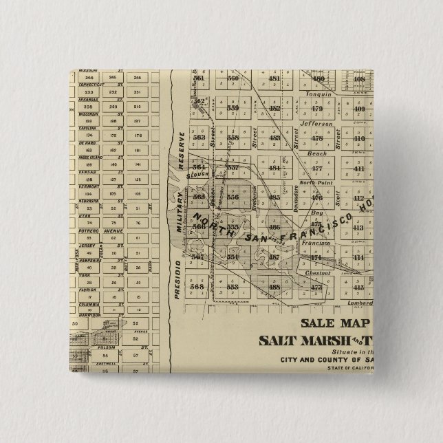 San Francisco Bay Salt Marsch 2 Button (Vorderseite)