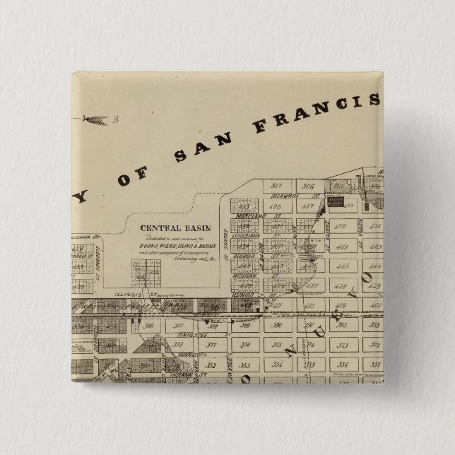 San Francisco Bay Salt Marsch Button (Vorderseite)