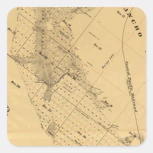 San Francisco Bay Salt Marsh Quadratischer Aufkleber