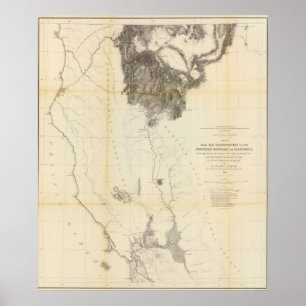 San Francisco Bay to N boundary of California Poster