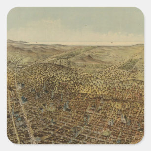 San Francisco Birds Blickansicht Quadratischer Aufkleber