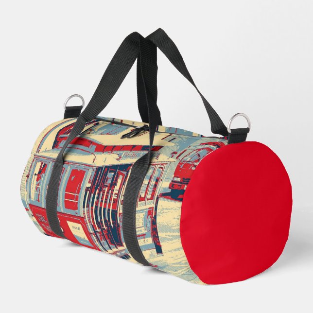 San Francisco blau rot Duffle Bag (Linke Seite)