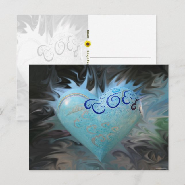 San Francisco Blue Heart - Postkarte (Vorne/Hinten)