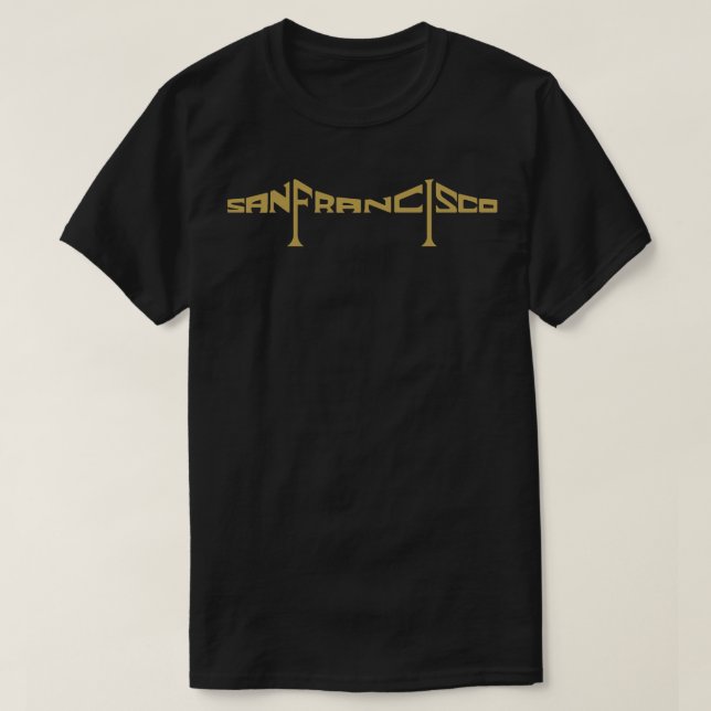 San Francisco Bridge 49ers Gold TShirt (Design vorne)