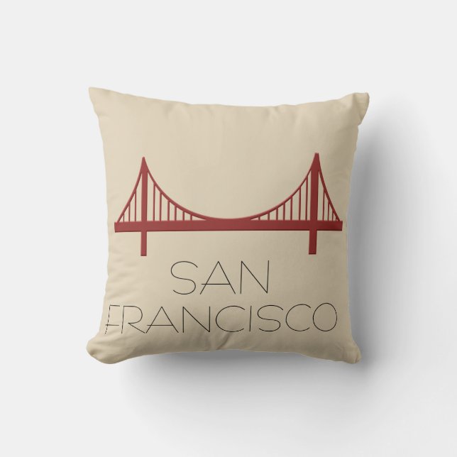 San Francisco Bridge Modern Kissen (Vorderseite)
