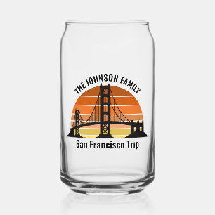 San Francisco Bridge Sunset Custom Trip Souvenir Dosenglas