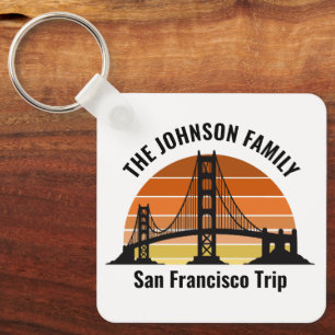 San Francisco Bridge Sunset Custom Trip Souvenir Schlüsselanhänger