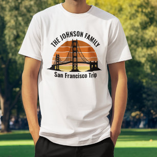 San Francisco Bridge Sunset Custom Vacation T-Shirt