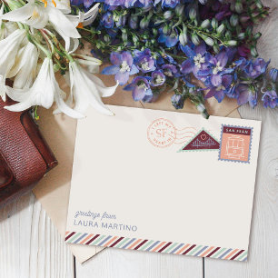 San Francisco Briefpapier mit Poststempel-Motiven