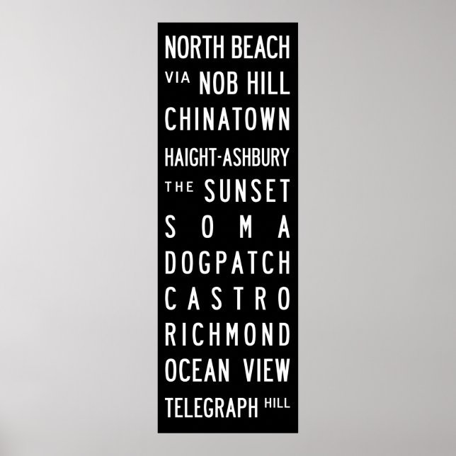 San Francisco Bus Roll Poster (Vorne)