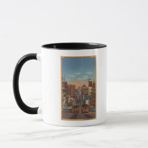 San Francisco, CA - Cable Cars fahren hoch Tasse