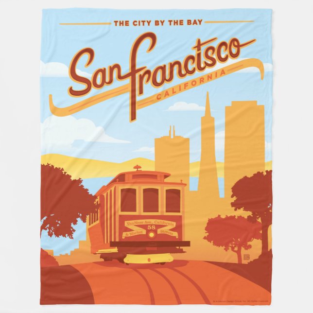 San Francisco, CA - Die Stadt an der Bucht Fleecedecke (Vorderseite)