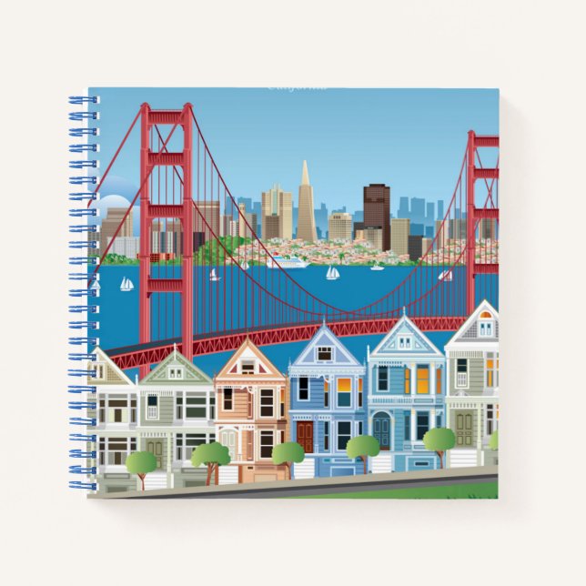 San Francisco, CA | Die Stadt an der Bucht Notizbuch (Vorderseite)
