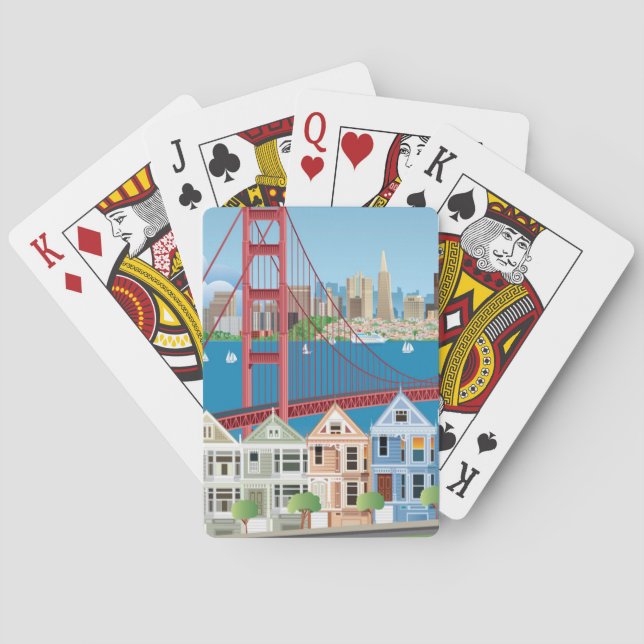 San Francisco, CA | Die Stadt an der Bucht Spielkarten (Rückseite)