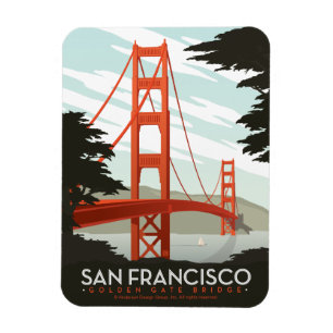 San Francisco, CA - Golden Gate Bridge Magnet