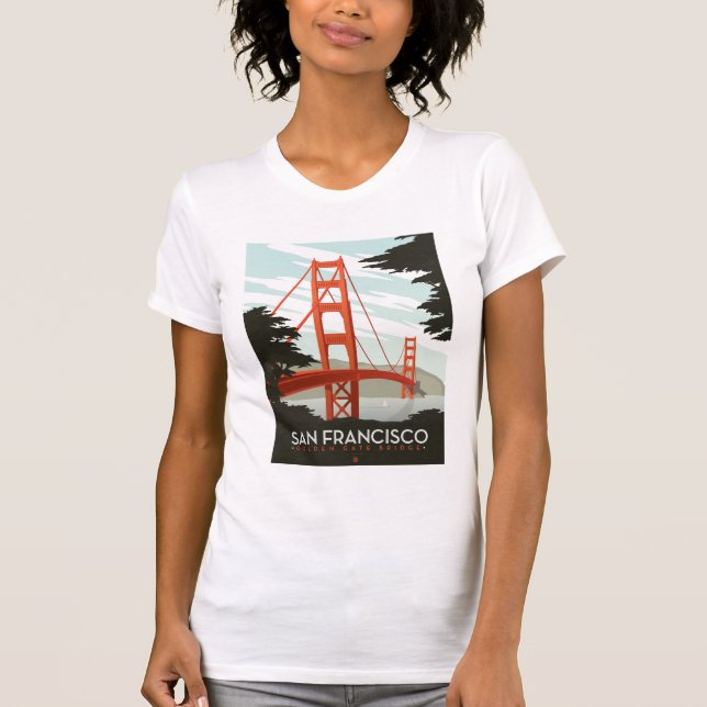 San Francisco, CA - Golden Gate Bridge T-Shirt (Vorderseite)