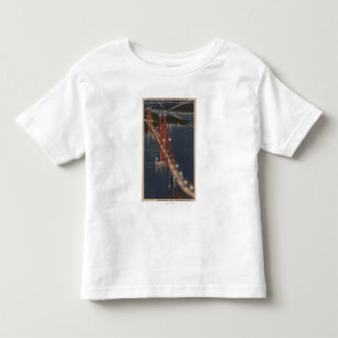 San Francisco, CA - Nachtansicht des Golden Gate Kleinkind T-shirt